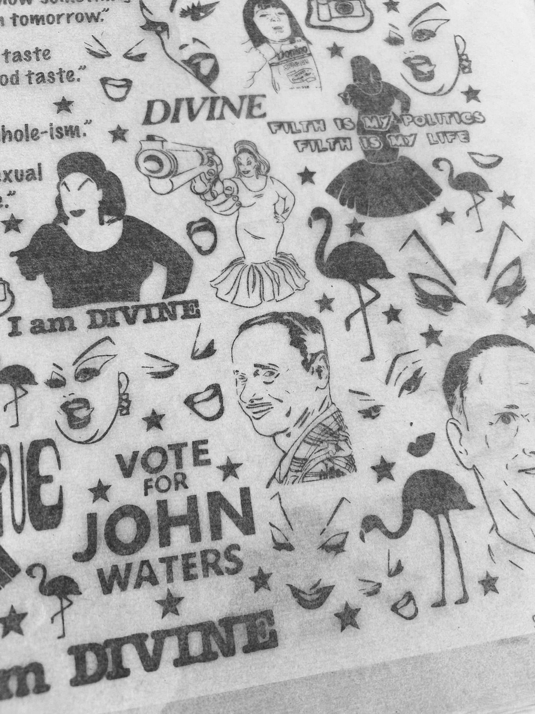 John Waters - Underglaze Transfer Sheet