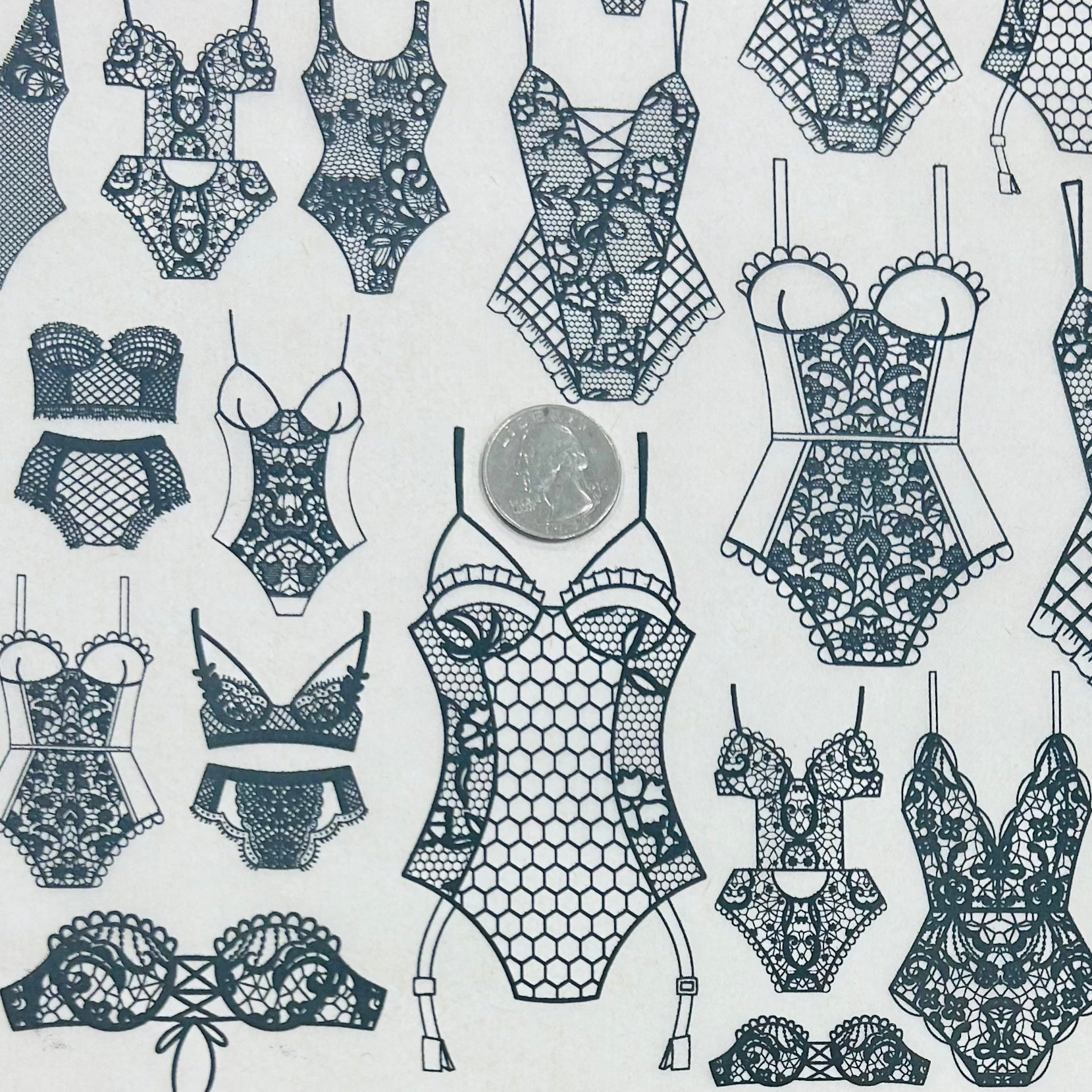 Lingerie - Underglaze Transfer Sheet