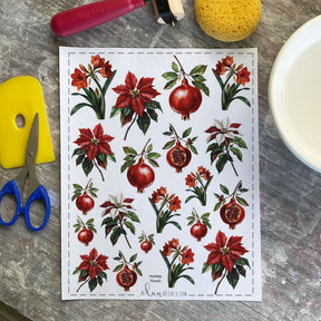 Holiday Florals - Overglaze Decal Sheet