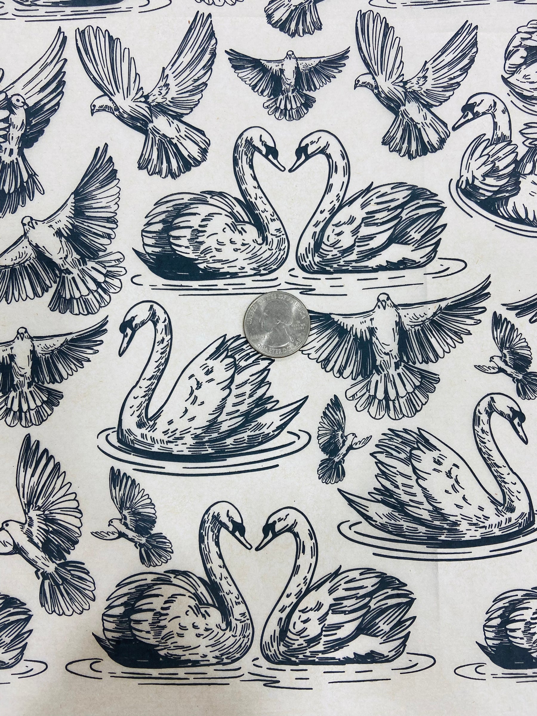 Love Birds  - Underglaze Transfer Sheet - Black