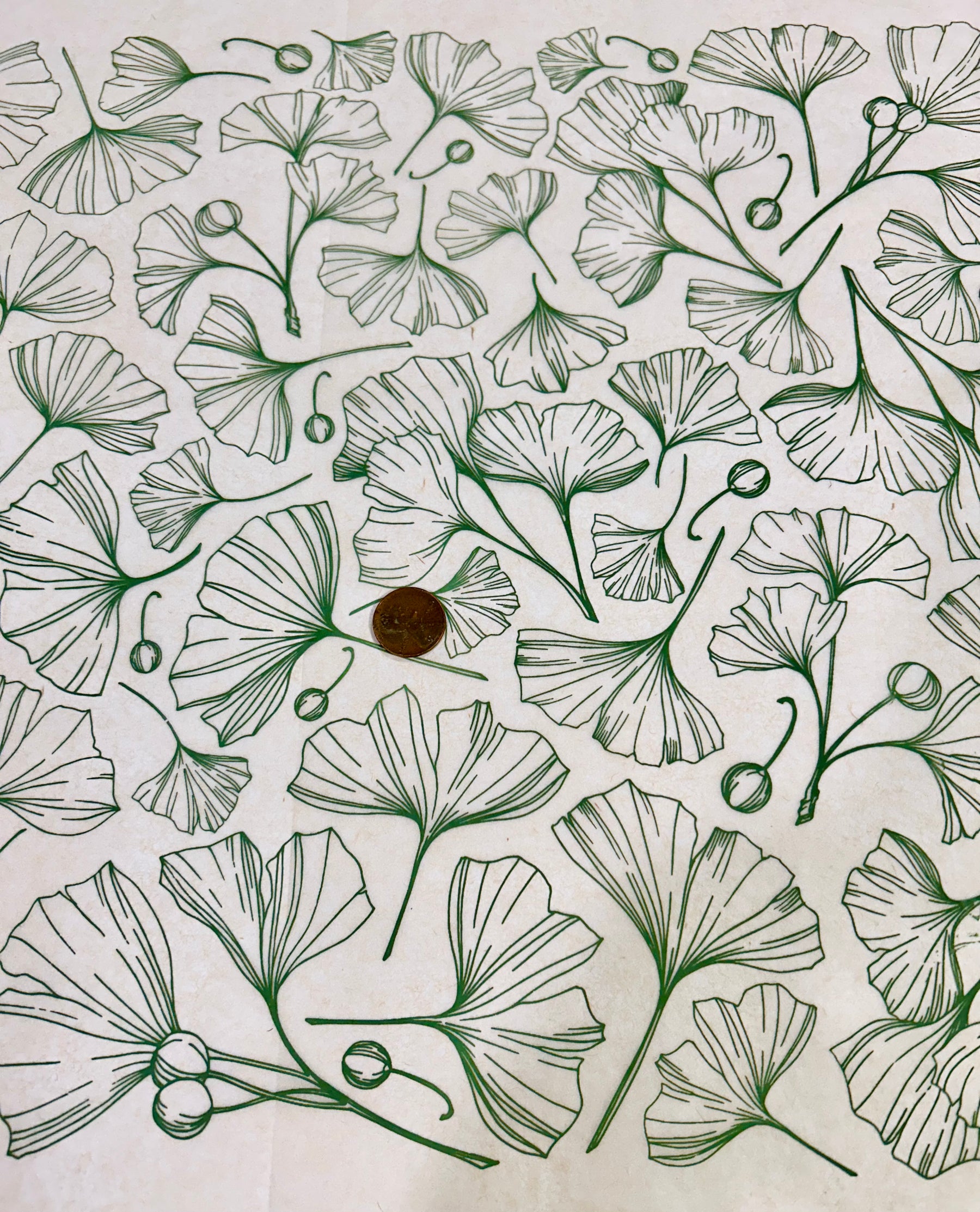 Ginkgo Berries - Underglaze Transfer Sheet