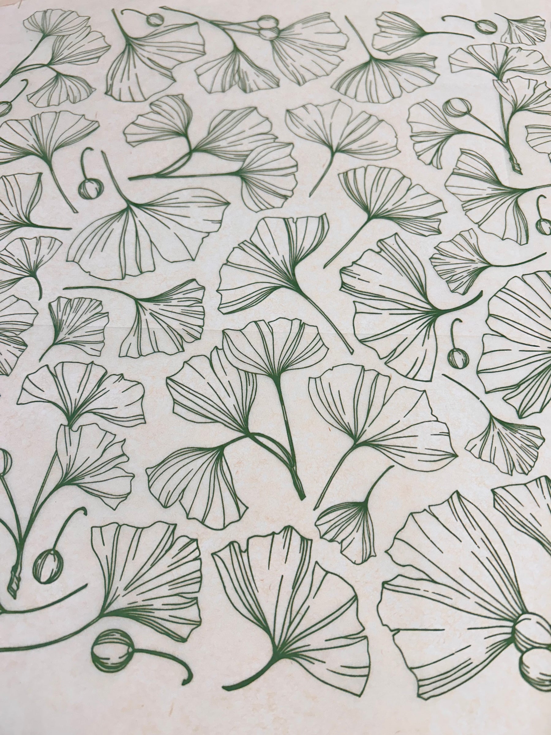 Ginkgo Berries - Underglaze Transfer Sheet