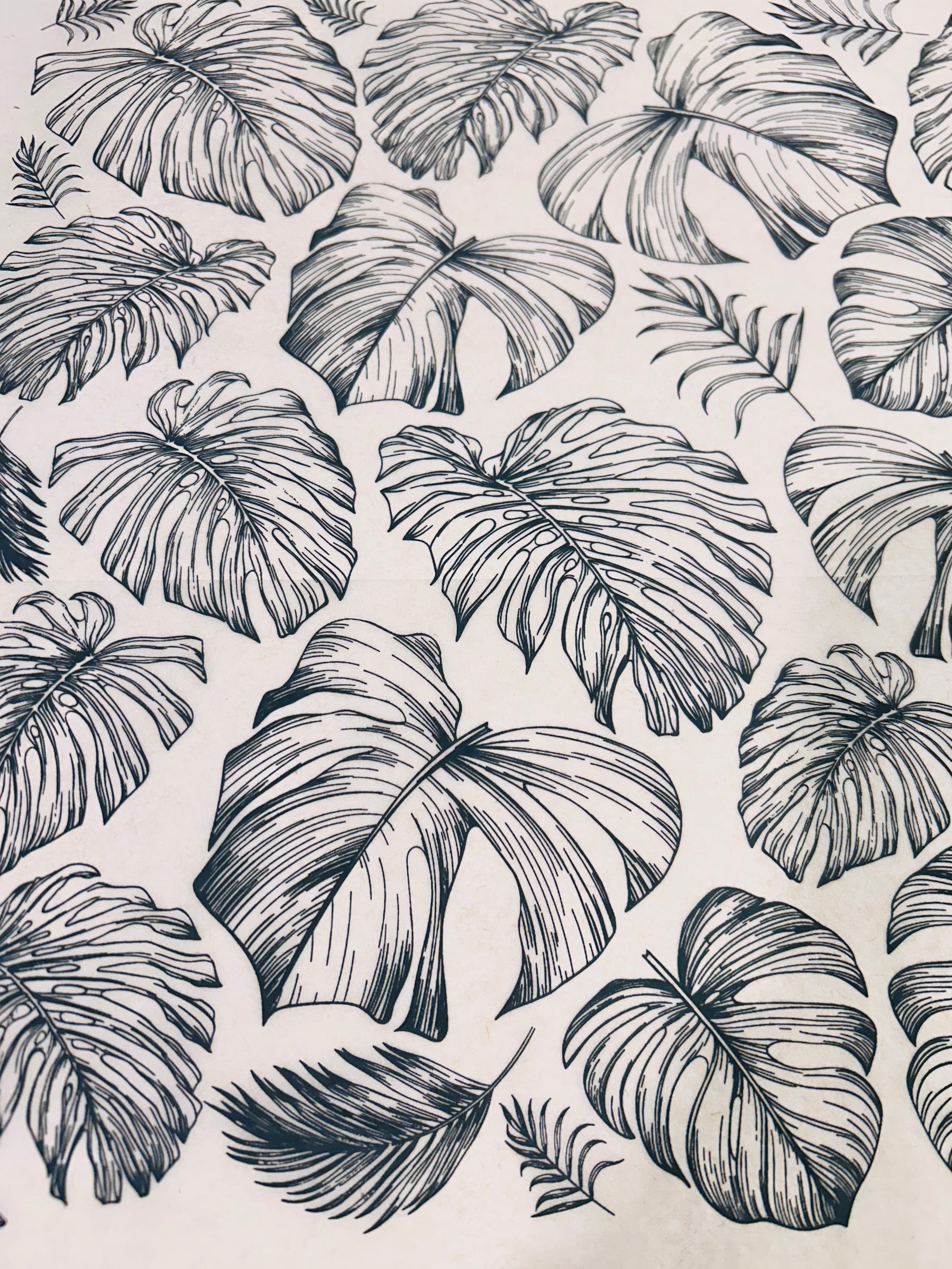 Rainforest Leaves - Underglaze Transfer Sheet