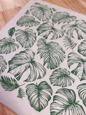 Rainforest Leaves - Underglaze Transfer Sheet