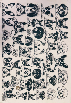 Zany Dogs - Small - Underglaze Transfer Sheet