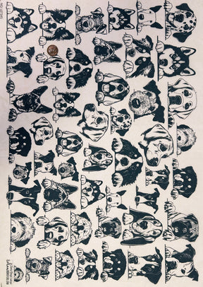 Zany Dogs - Large - Underglaze Transfer Sheet