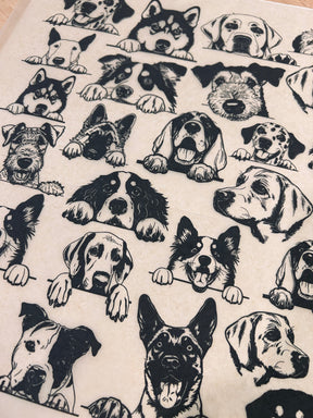 Zany Dogs - Large - Underglaze Transfer Sheet
