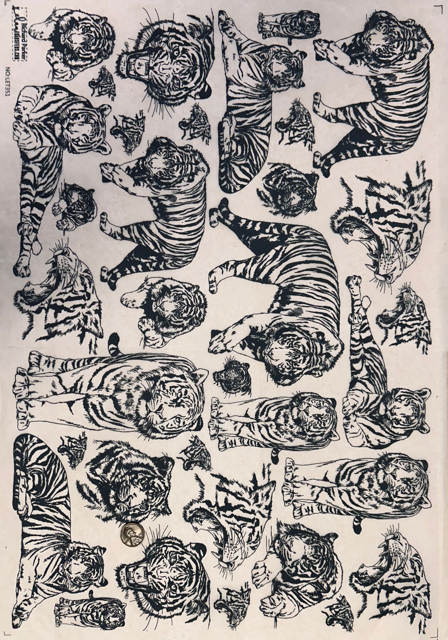 Richard Parker - Underglaze Transfer Sheet