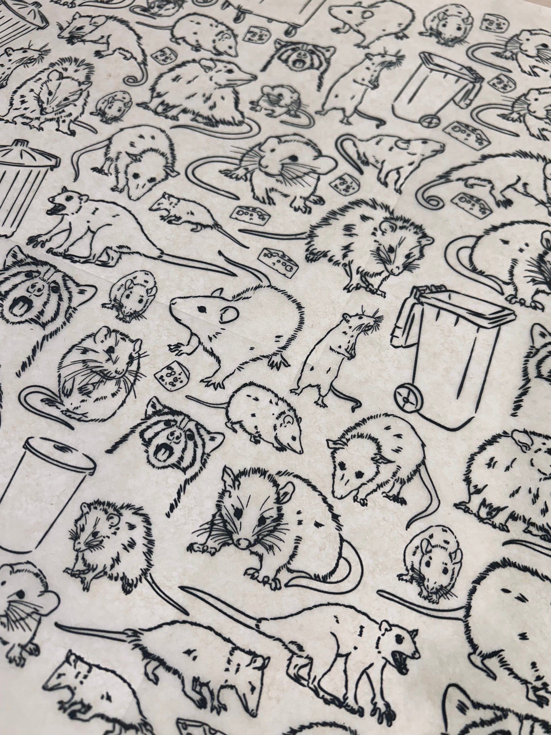Garbage Critters - Underglaze Transfer Sheet