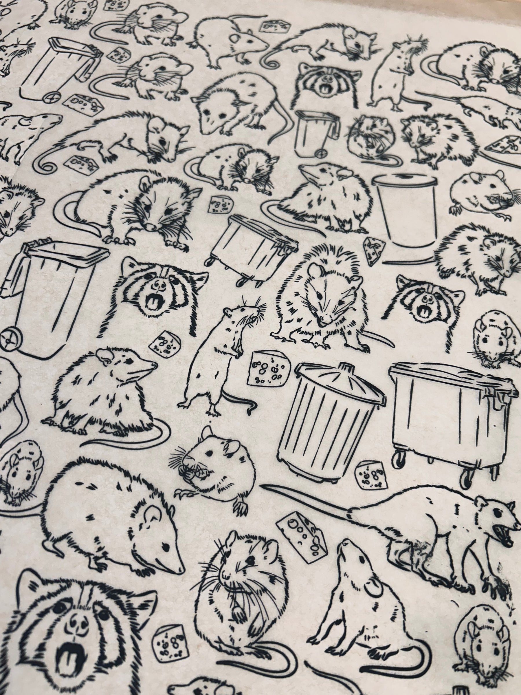 Garbage Critters - Underglaze Transfer Sheet
