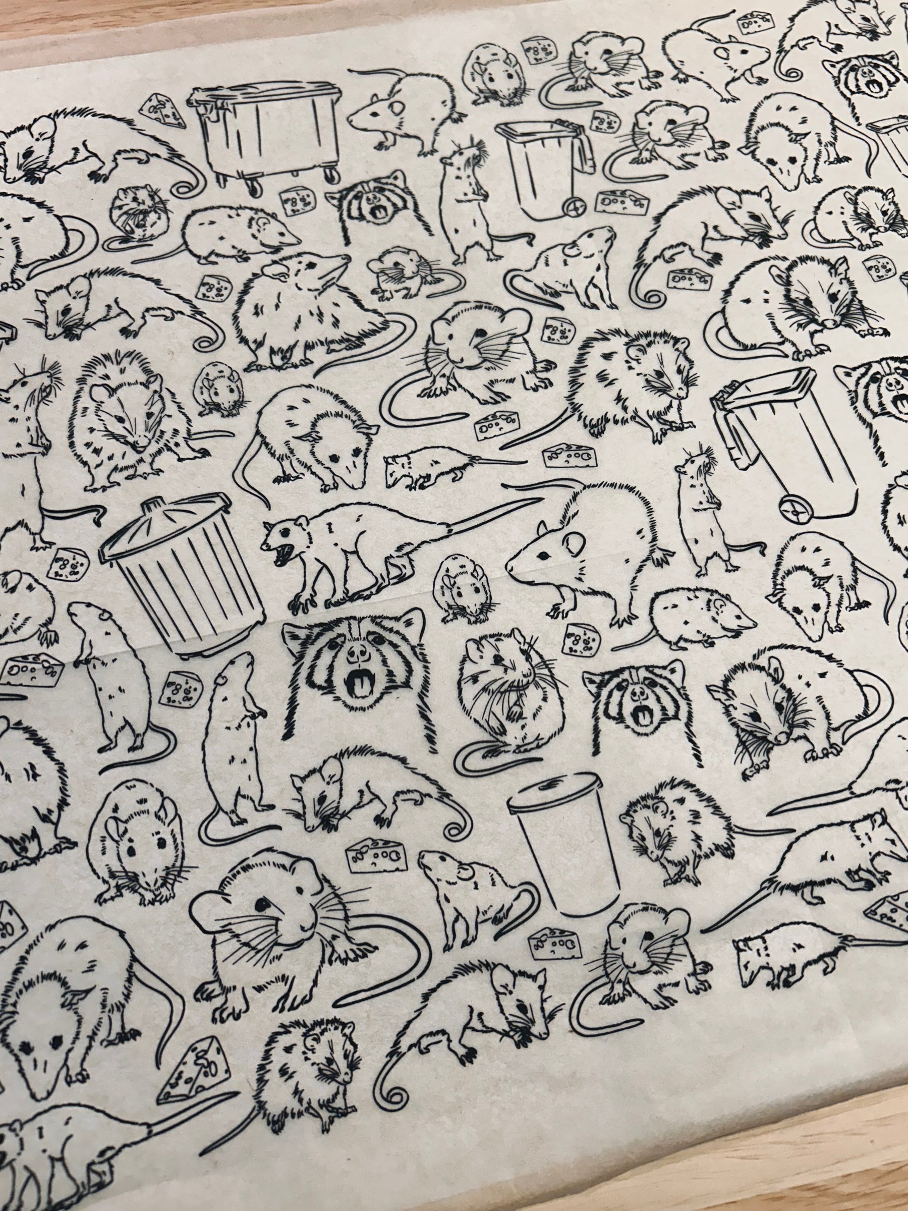 Garbage Critters - Underglaze Transfer Sheet