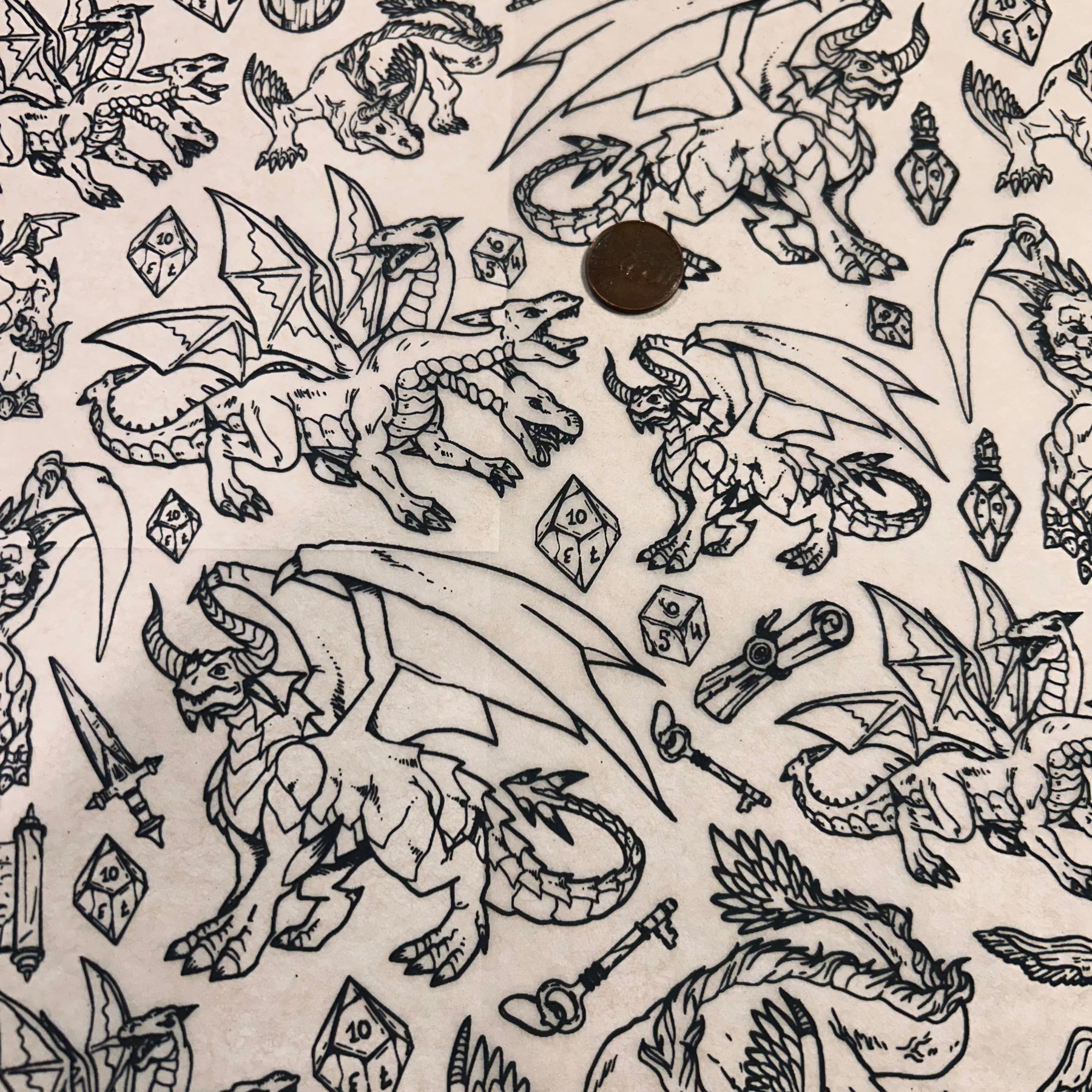 Game Night - Underglaze Transfer Sheet
