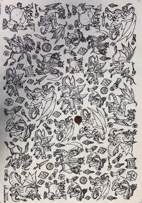 Game Night - Underglaze Transfer Sheet