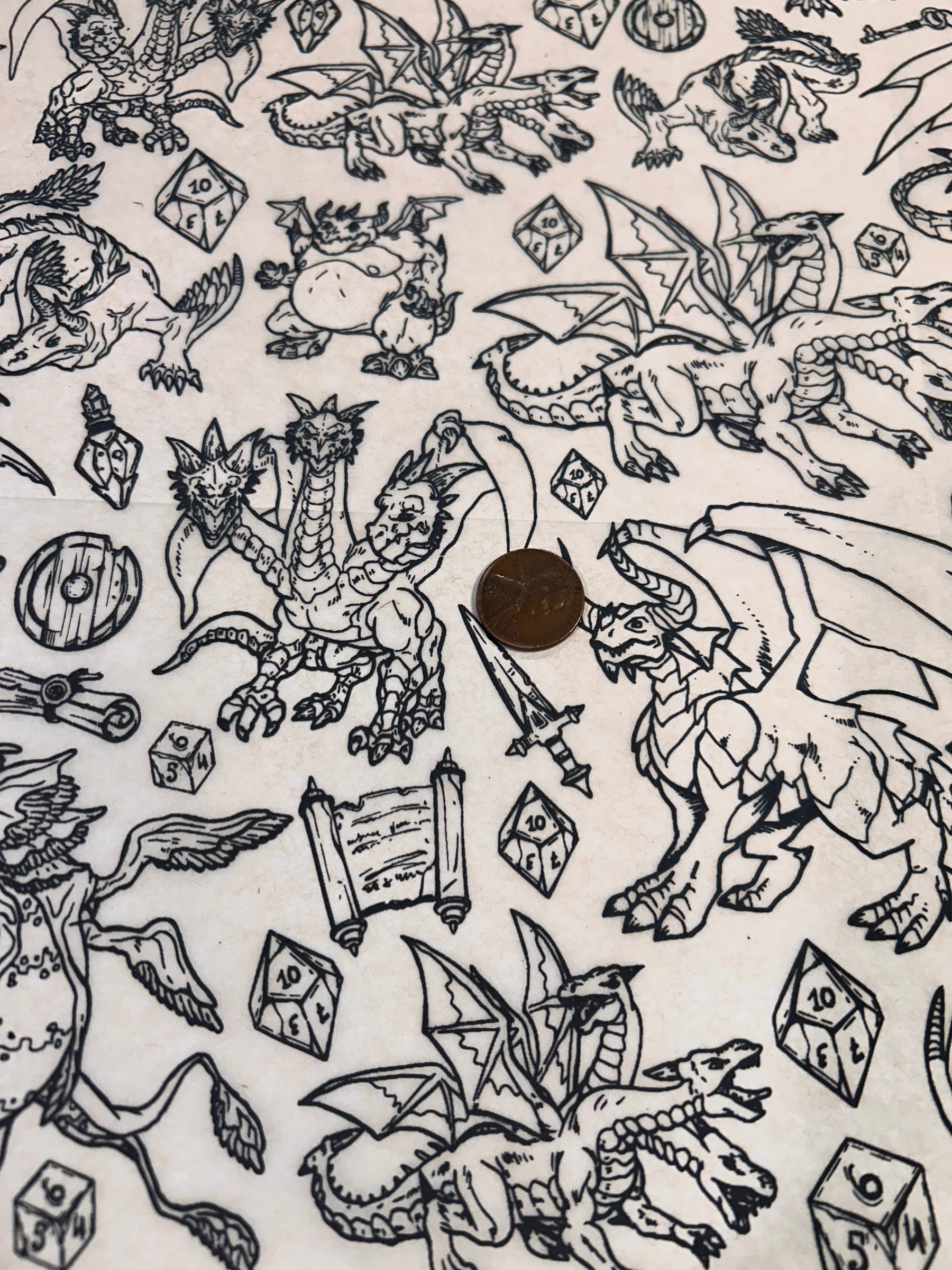 Game Night - Underglaze Transfer Sheet