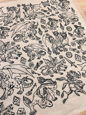 Game Night - Underglaze Transfer Sheet