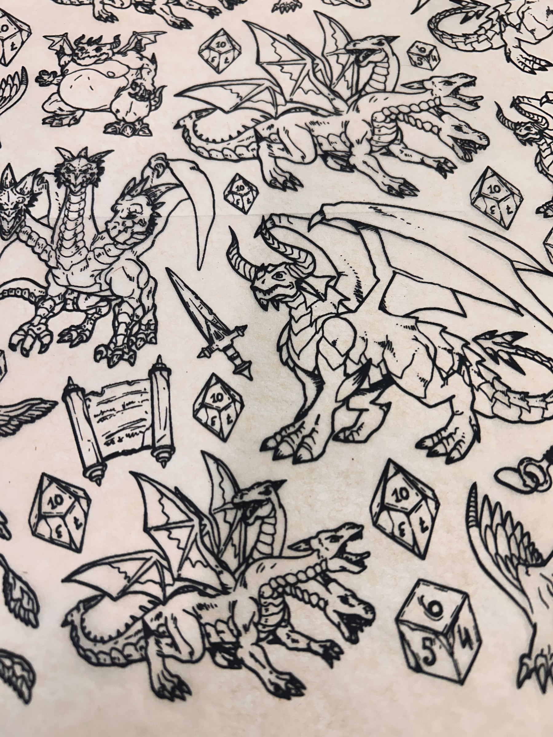Game Night - Underglaze Transfer Sheet