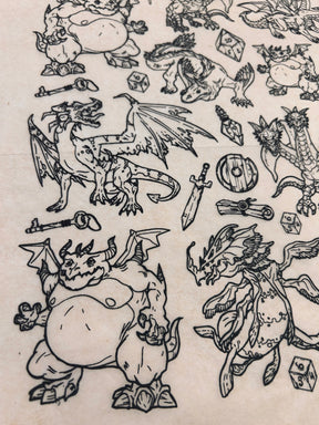 Game Night - Underglaze Transfer Sheet