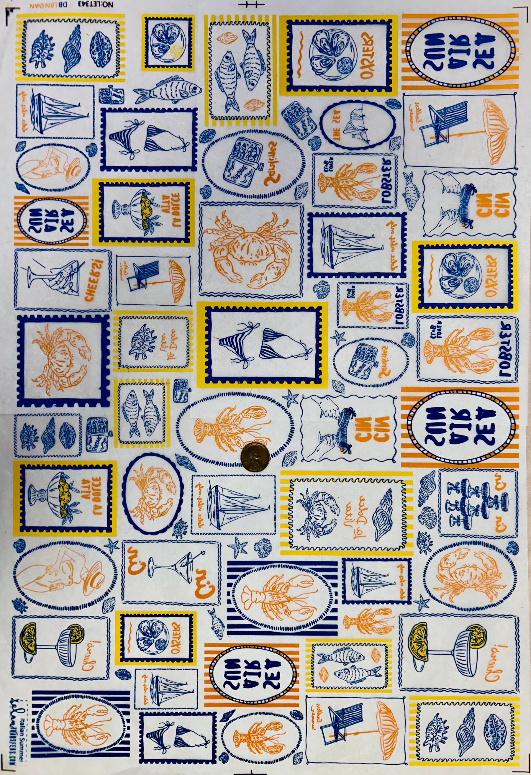 Italian Summer - Underglaze Transfer Sheet