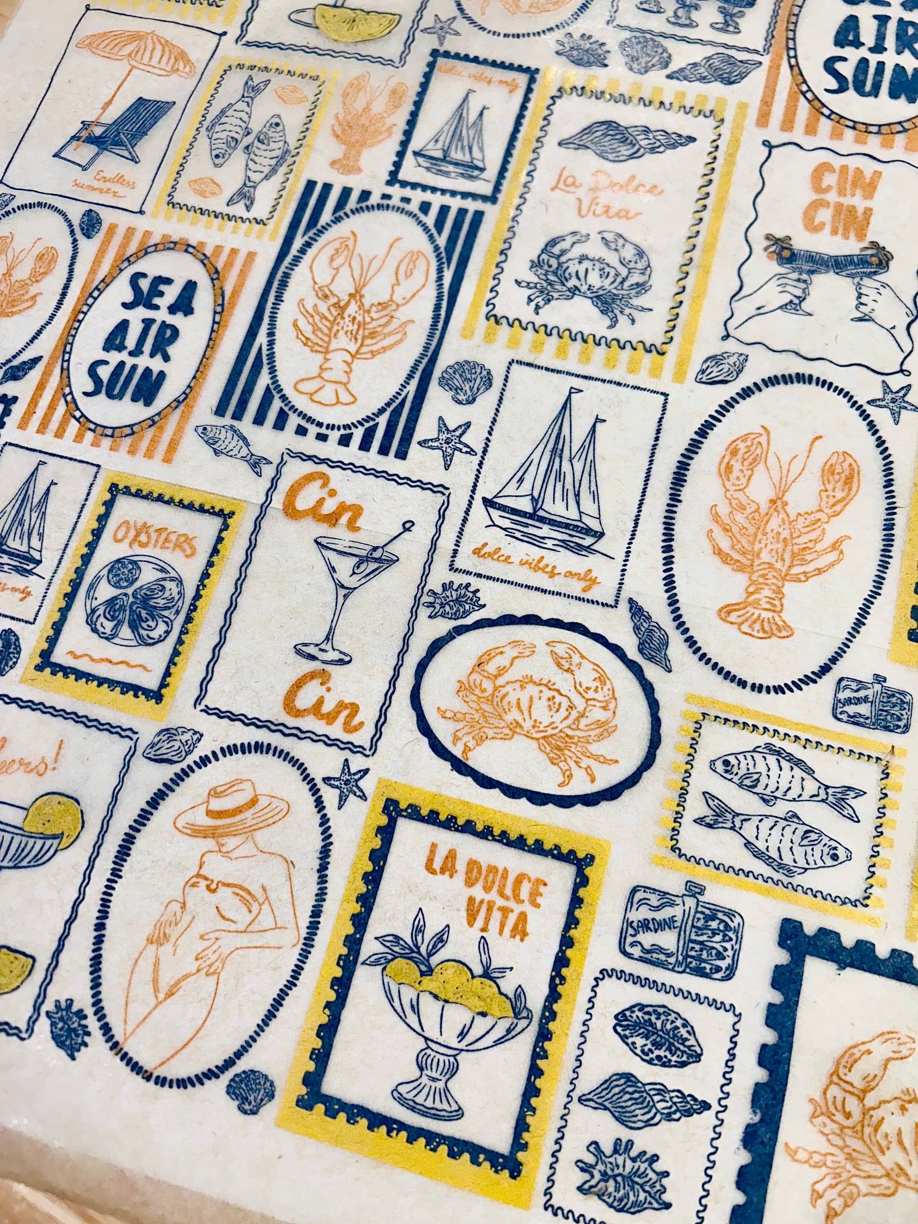 Italian Summer - Underglaze Transfer Sheet