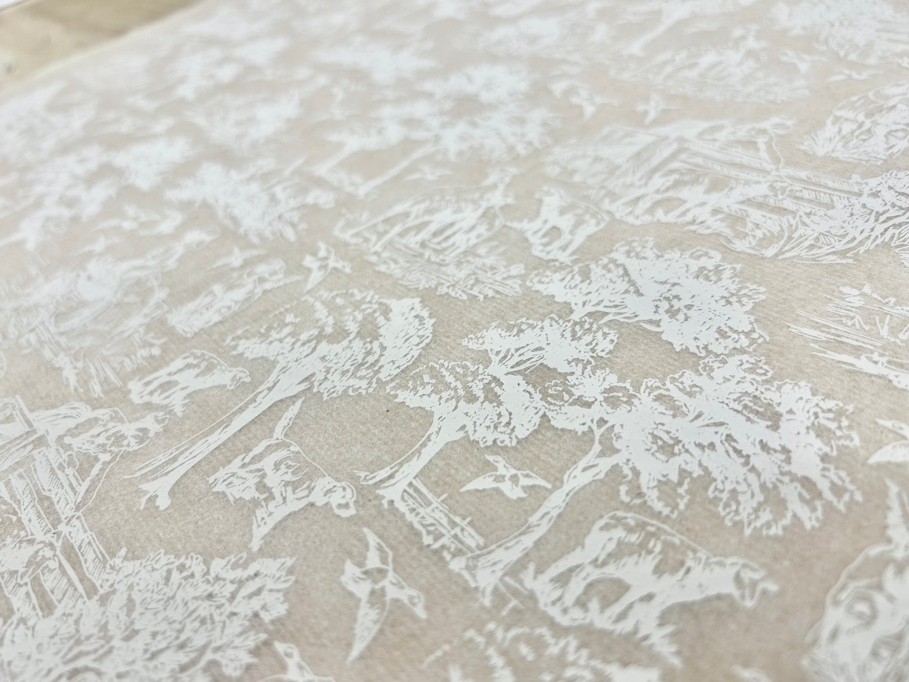 Countryside Toile - Underglaze Transfer Sheet - You Choose Color