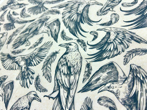 Ravens - Underglaze Transfer Sheet - Black