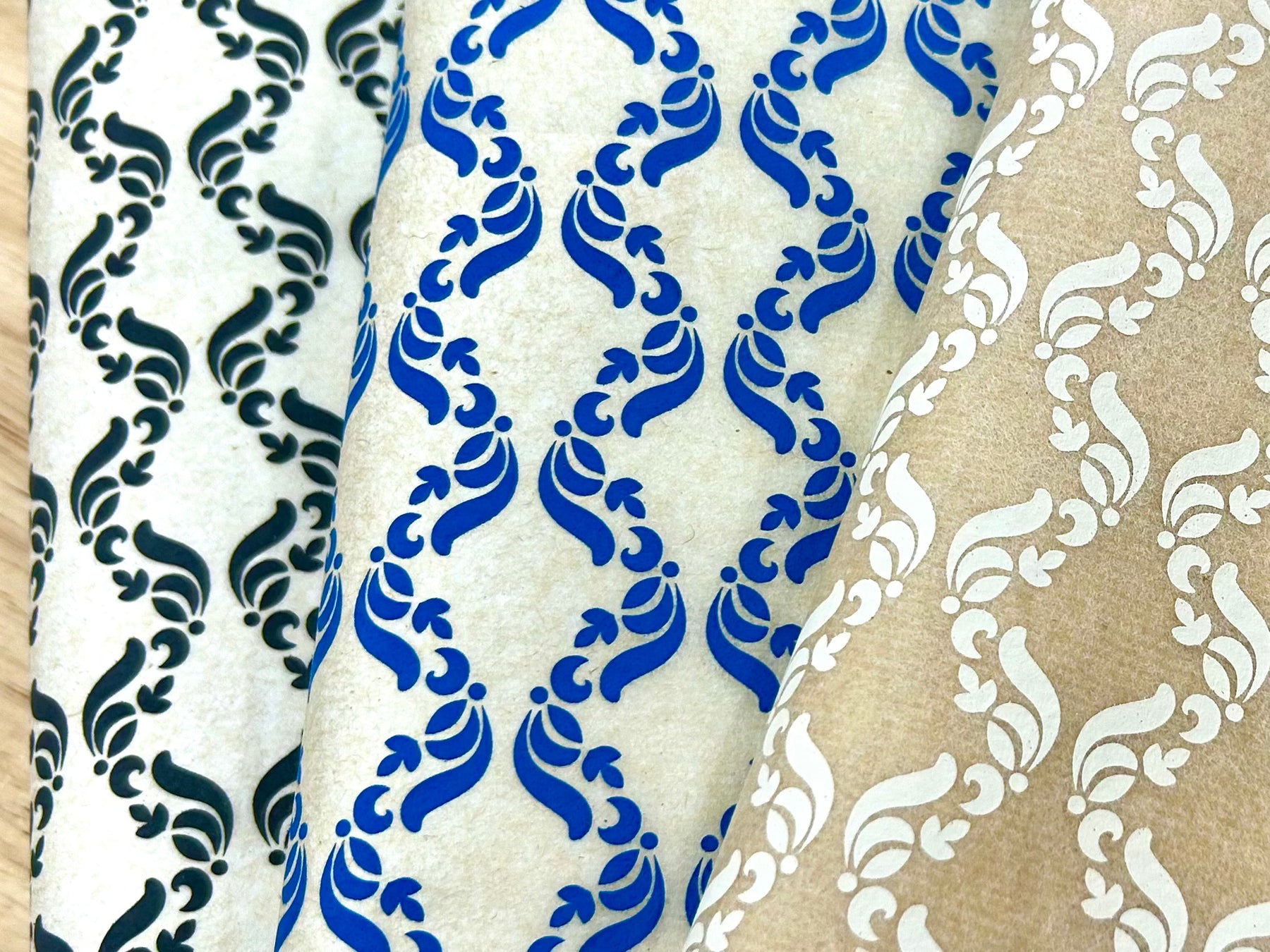 Damask Piping - Underglaze Transfer Sheet - You Choose Color