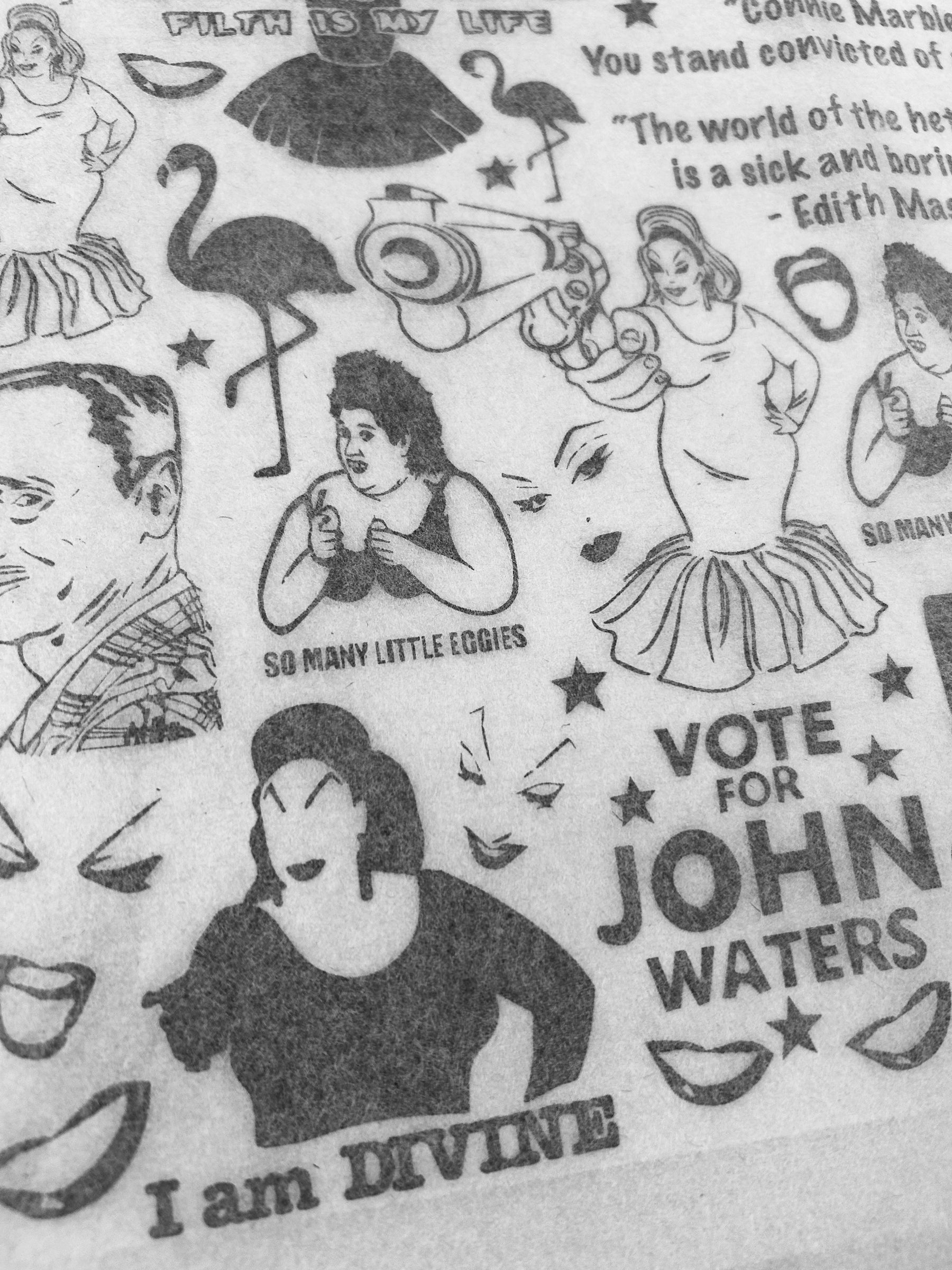 John Waters - Underglaze Transfer Sheet