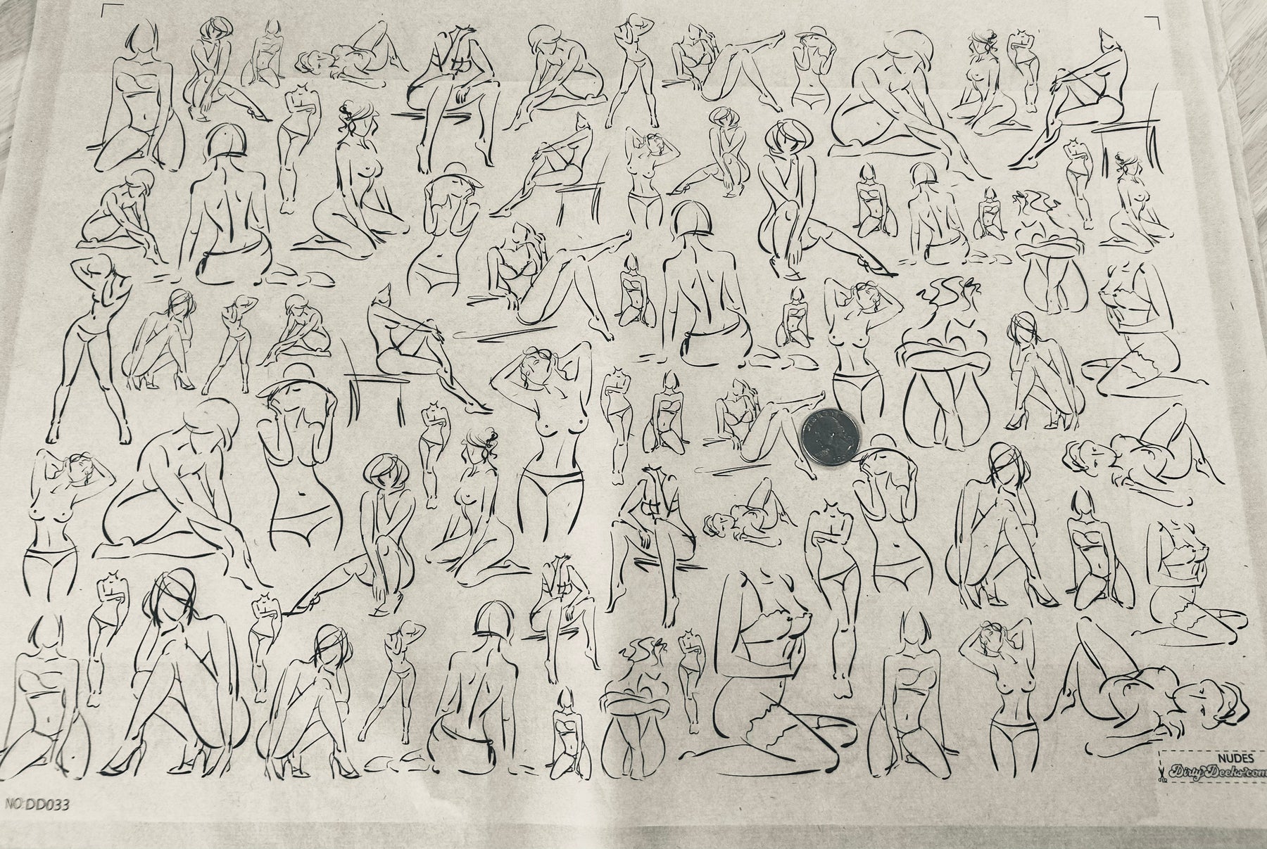 Nudes - Underglaze Transfer Sheet