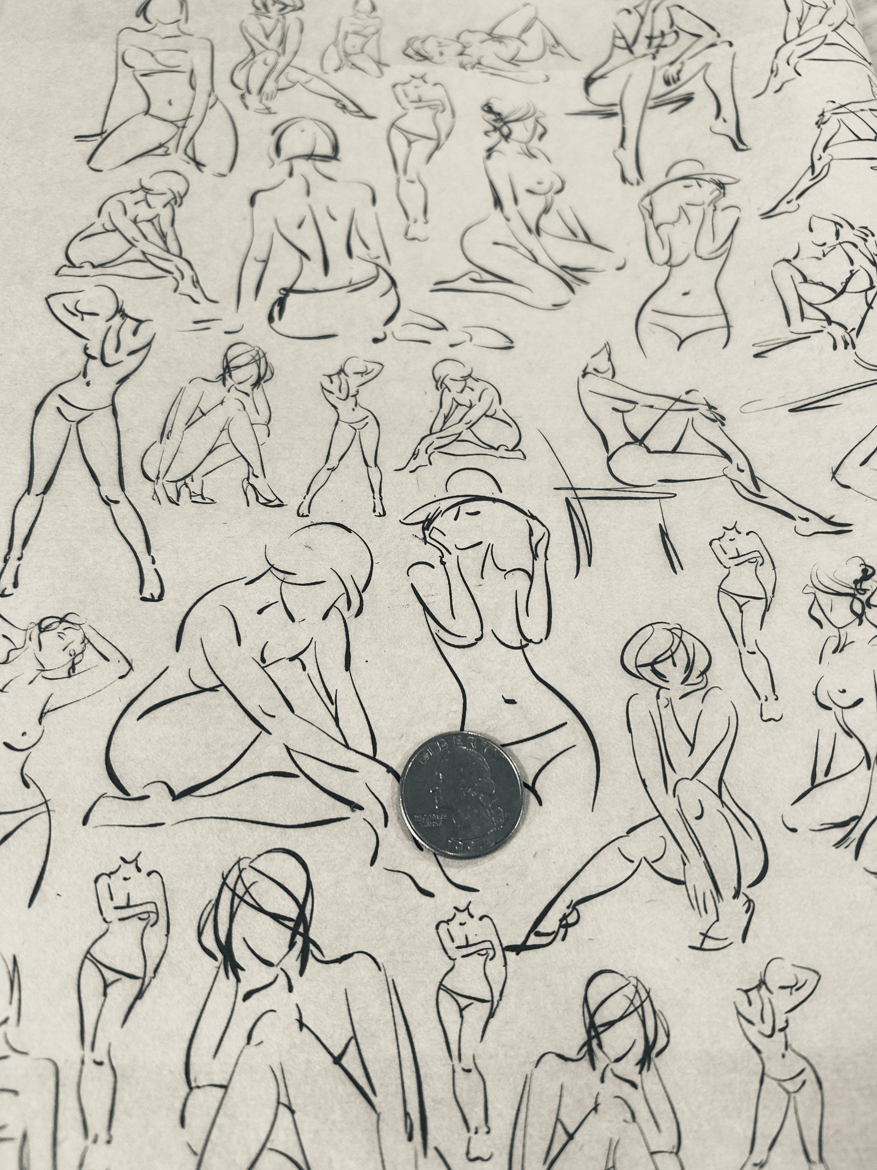 Nudes - Underglaze Transfer Sheet