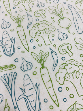 Vegetables - Underglaze Transfer Sheet - Multi Colored