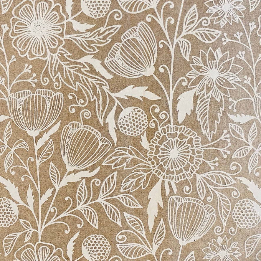 Flower Doodle - Underglaze Transfer Sheet - You Choose Color