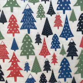 Holiday Trees - Underglaze Transfer Sheet - Multi Colored