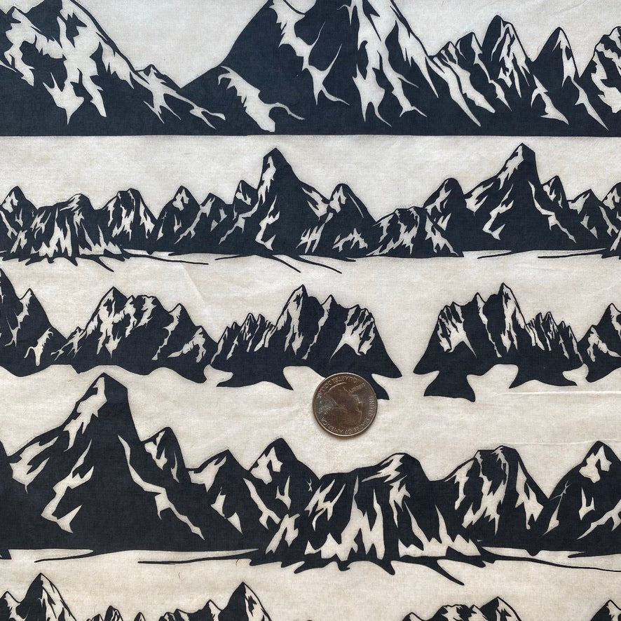 Mountains - Underglaze Transfer Sheet - You Choose Color