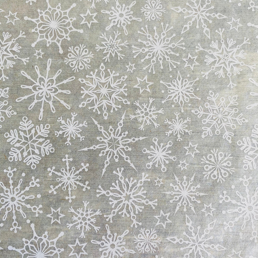 Snowflakes - Underglaze Transfer Sheet - You Choose Color