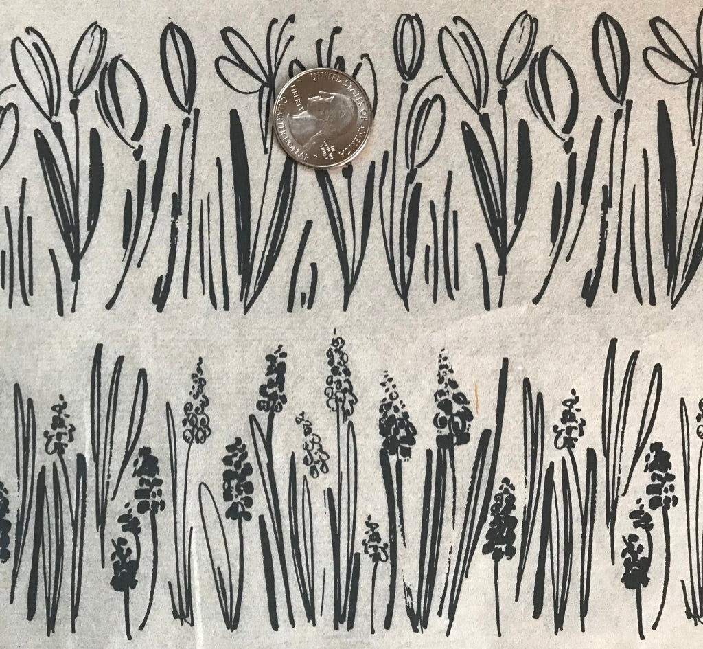 Sketched Flowers - Underglaze Transfer Sheet - You Choose Color