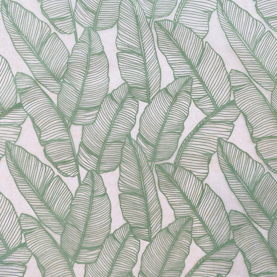 Banana Leaves - Underglaze Transfer Sheet - You Choose Color