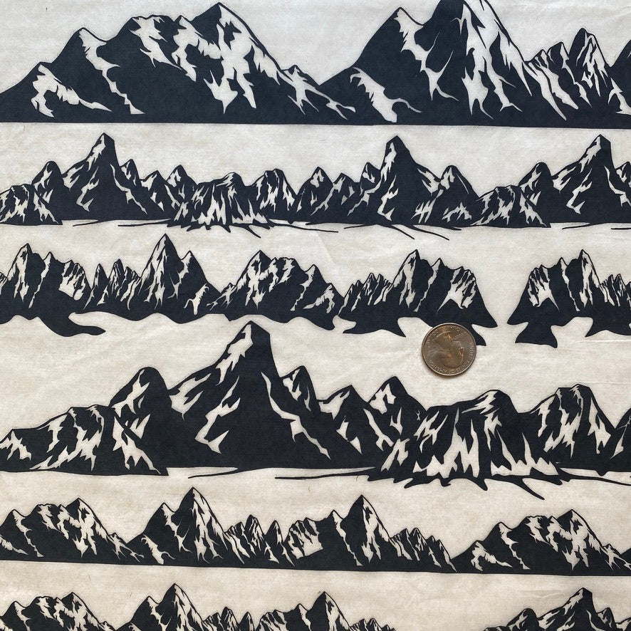 Mountains - Underglaze Transfer Sheet - You Choose Color