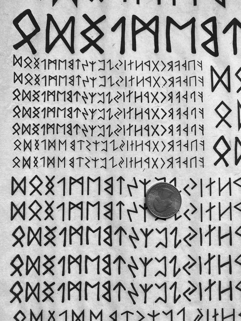 Runes - Underglaze Transfer Sheet - Black