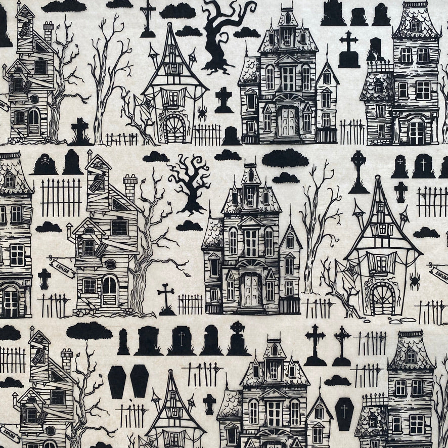 Haunted House - Underglaze Transfer Sheet - Black