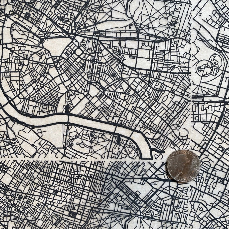 Map London - Underglaze Transfer Sheet - Black