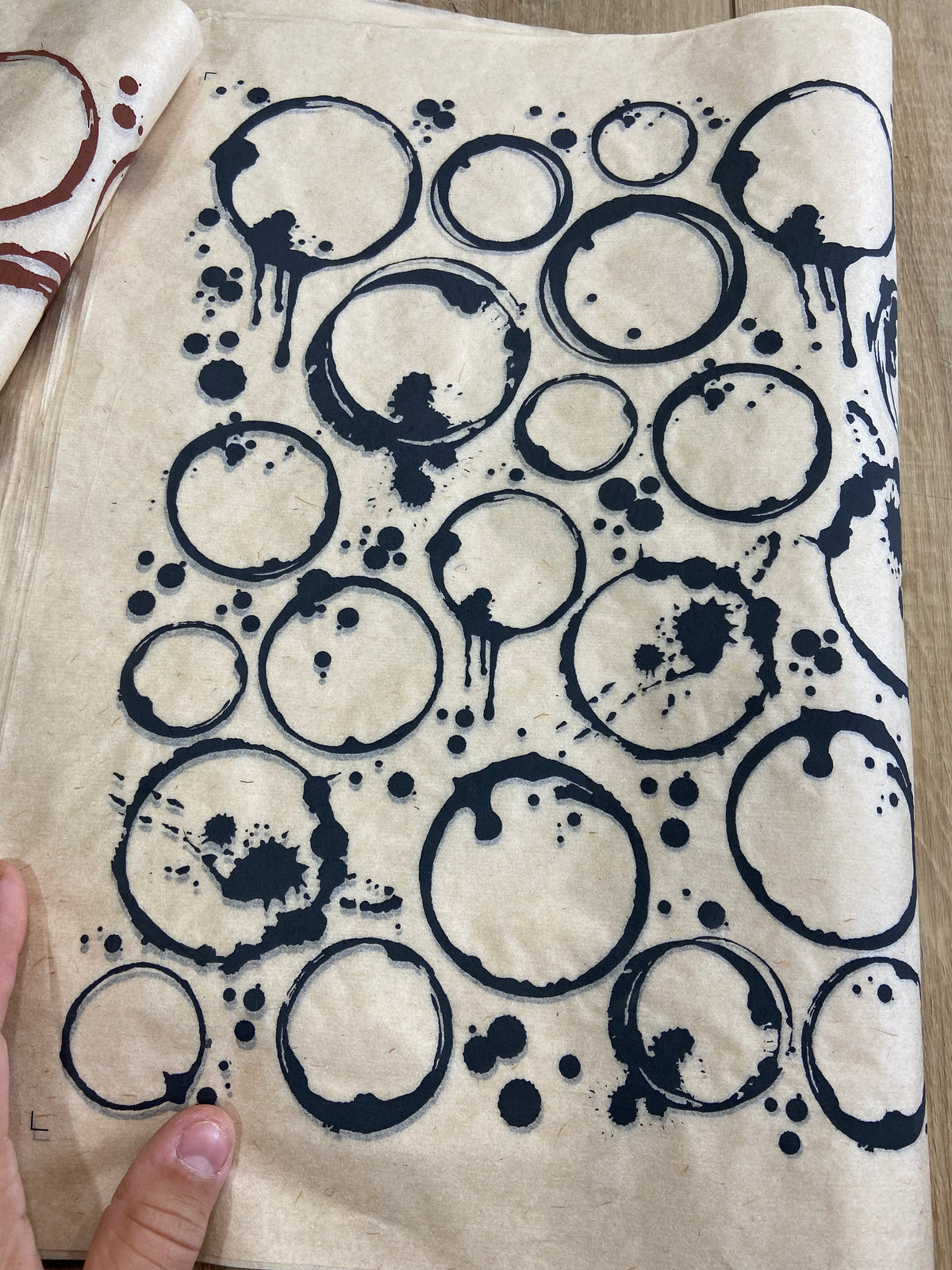 Coffee Stains - Underglaze Transfer Sheet - You Choose Color