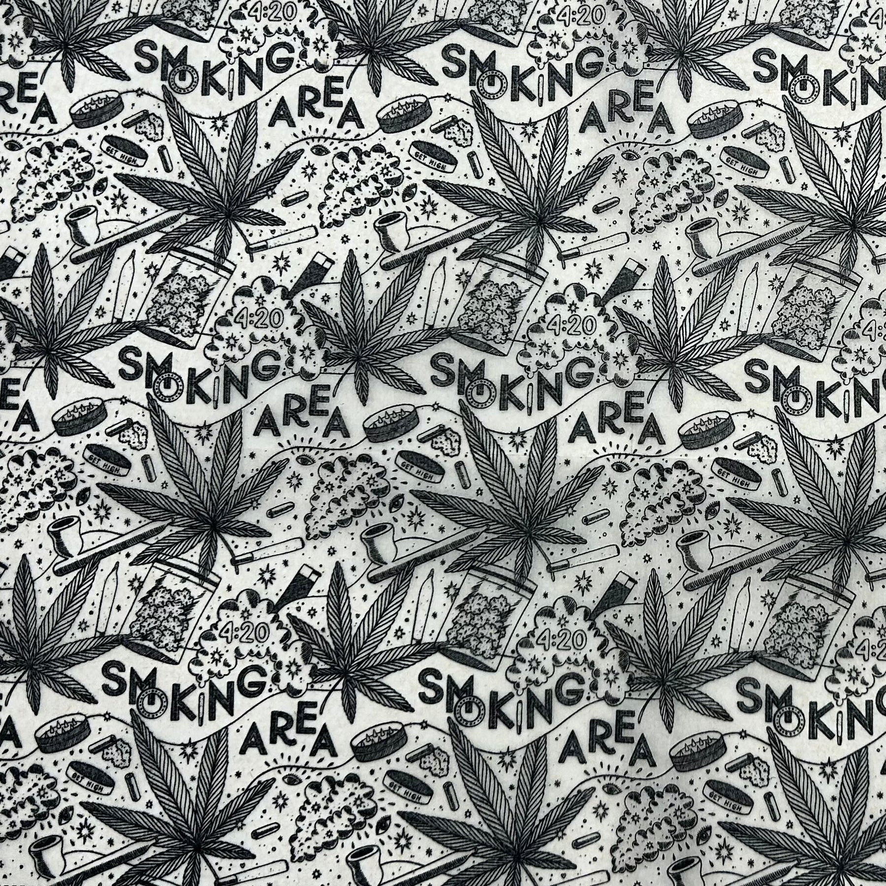 Smoking Section - Underglaze Transfer Sheet - Black