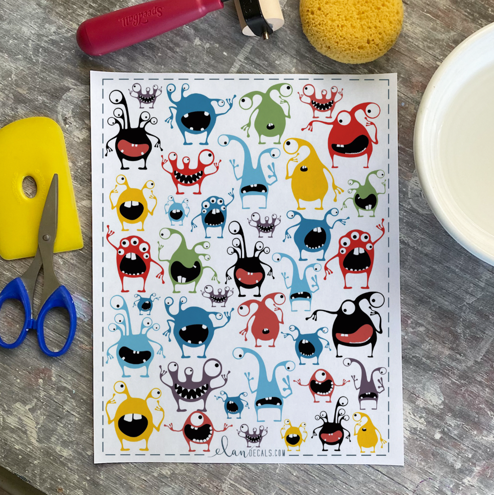 Monsters Eyes - Overglaze Decal Sheet