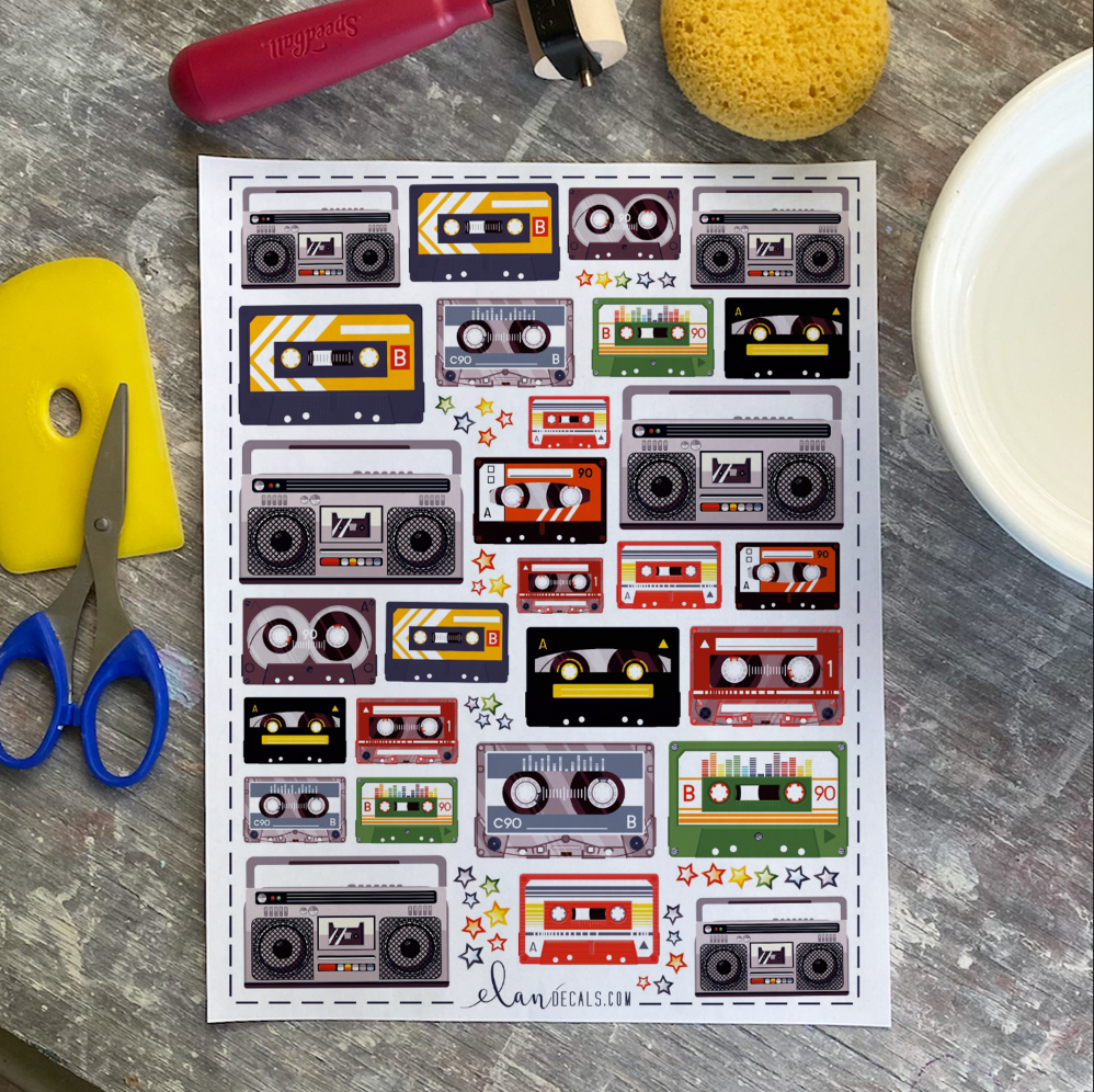 Mixtapes Color - Overglaze Decal Sheet