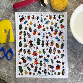 Beetles - Overglaze Decal Sheet