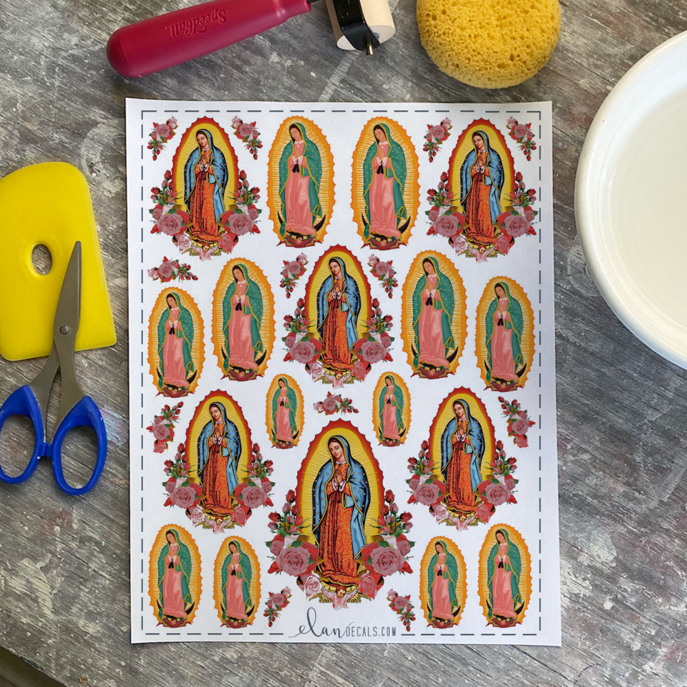 Our Lady of Guadalupe - Overglaze Decal Sheet