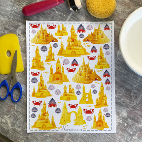 Sand Castles - Overglaze Decal Sheet