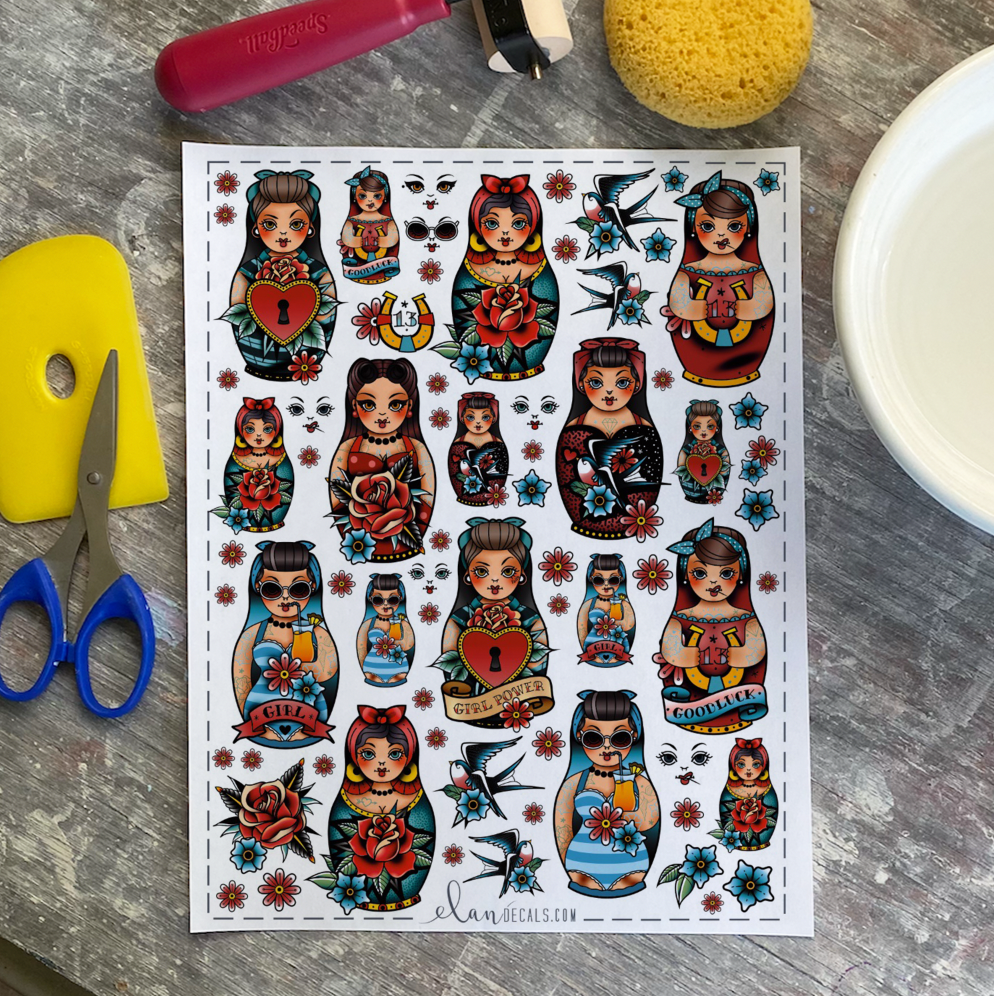 Nesting Dolls - Overglaze Decal Sheet