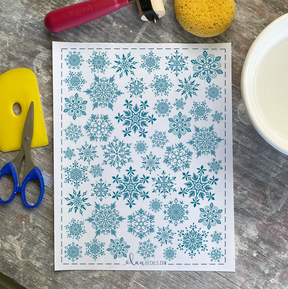 Snowflakes Blue - Overglaze Decal Sheet