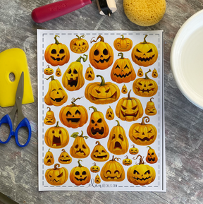 Jack-O-Lanterns - Overglaze Decal Sheet